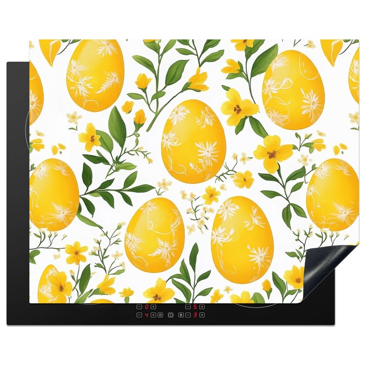 Защита за индукционен плот, Защита за готварска печка, Покритие за плот, Против надраскване, Декор за кухня Жълт 65x52 см