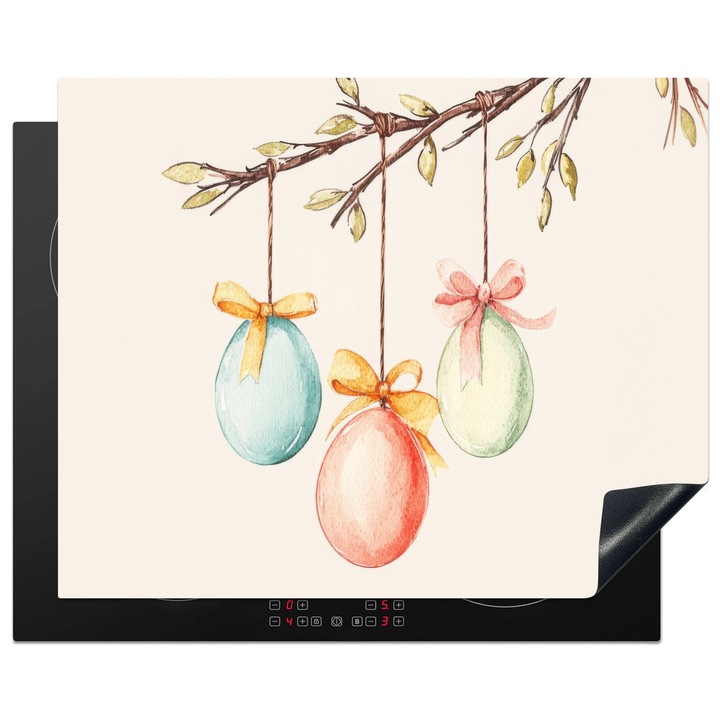 Защита за индукционен плот, Защита за готварска печка, Покритие за плот, Против надраскване, Декор за кухня, Кремав 65x52 см