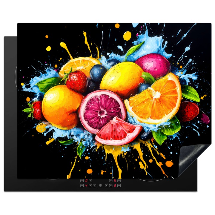 Защита за индукционен плот, Защита за готварска печка, Капак за плот, Против надраскване, Декор за кухня Оранжев 65x52 см