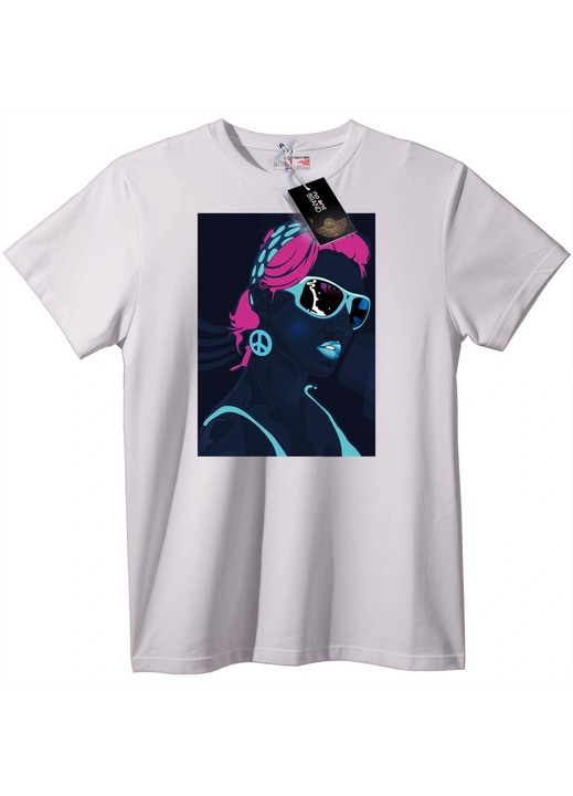 Tricou Semn Neon al Păcii, Alb