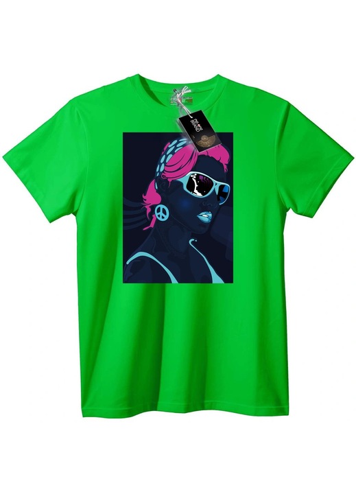 Póló neon békejel, Világoszöld