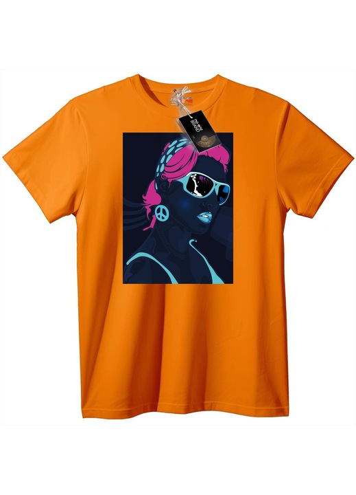 Póló neon békejel, Narancssárga