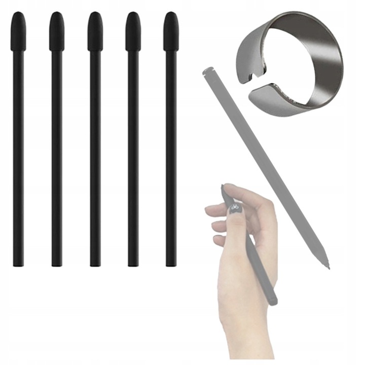 Set vârfuri pentru stilou Bigme B1051, 5 bucăți, 5x1 mm, negru