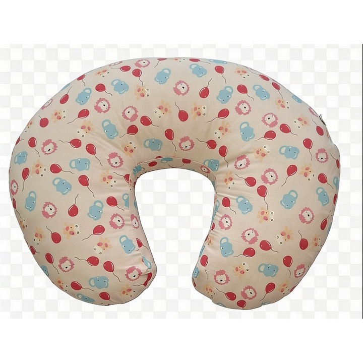 Perna alaptat 3 in 1, Primii Pasi, husa detasabila, bumbac Oeko-Tex, 150x55cm