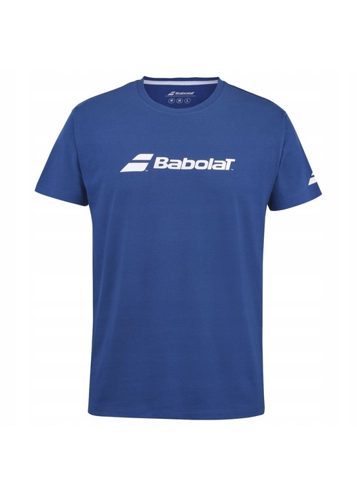 Детска спортна тениска Babolat Exercise Tee, тъмносиня, мека материяка материя