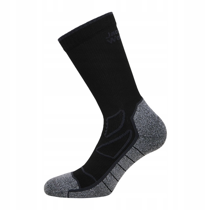 Чорапи за трекинг Jack Wolfskin Vojo Sock Cl C, черни, 44-46 EU, с вентилация и защита против миризми