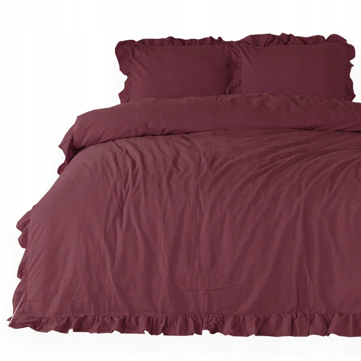 Set lenjerie de pat Darymex, 3 piese, bumbac 100%, 220x200cm, 2 poshve 70x80cm, multicolor