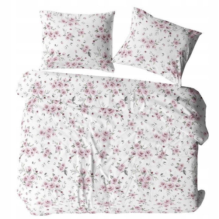 Set lenjerie de pat Darymex, 3 piese, 100% bumbac, 160x200cm, model la alegere, cu fermoar