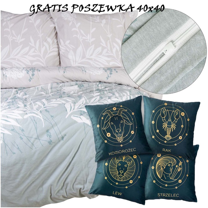 Lenjerie de pat set 160x200cm, Darymex, 100% bumbac, 2 perne 70x80cm, Jerseylove, pastel