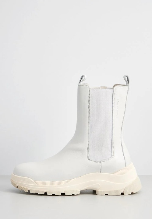 Ghete dame, Marc O'Polo, piele naturală, alb, 38 EU