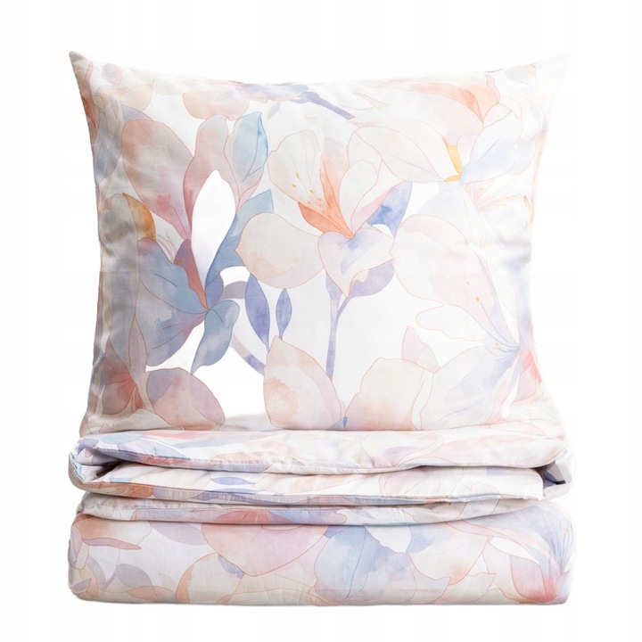 Lenjerie de pat, Homla, satyna, flori, 140x200cm + 1*70x80cm