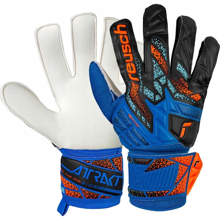 Reusch Attrakt Solid sportkesztyű, 10.5, kék-fekete, tartós anyagok, ergonomikus kialakítás