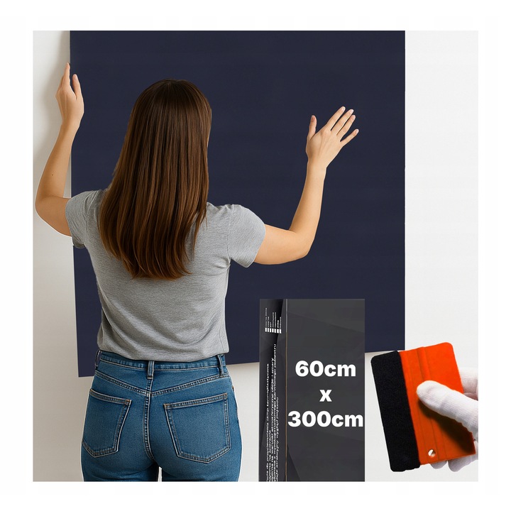 Öntapadós tapéta, Solar Systems, vízálló, mélygránát, 45x300cm