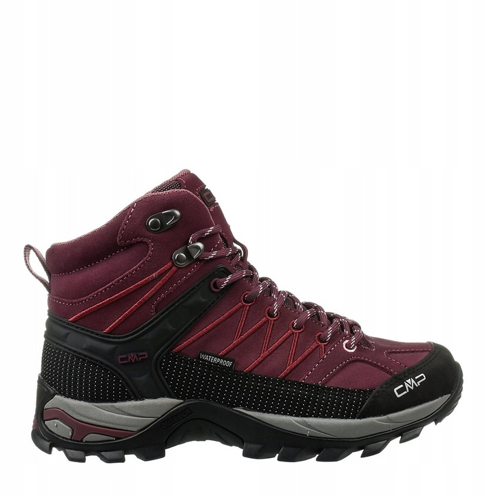 Дамски спортни обувки RIGEL MID, CMP, Бордо/Черно, Естествена кожа, 36 EU