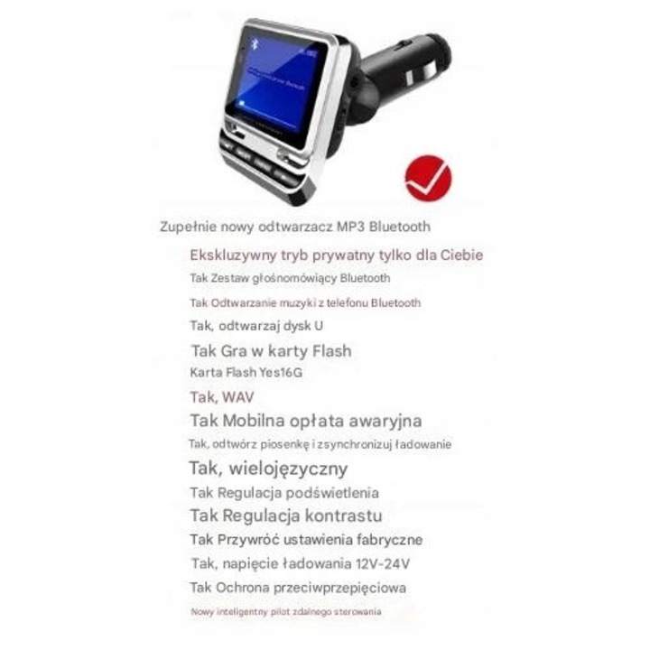 Transmitator MP3 FM12B BT, incarcator USB, receptor radio LCD, accesorii electronice auto