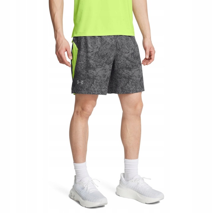 Мъжки спортни къси панталони Under Armour Launch Pro 7'' сиви, еластична материя, бързосъхнещи