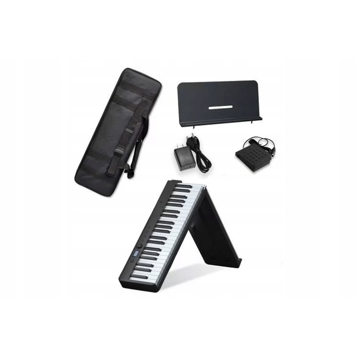 Hordozható digitális zongora 88 billentyűvel, Bluetooth MIDI, hordtáskával