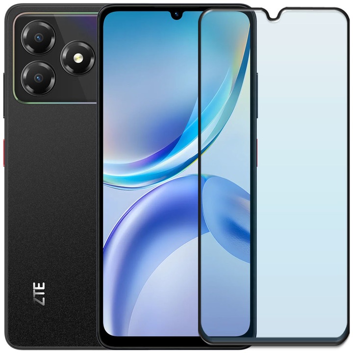 Folie din sticla securizata pentru ZTE Blade A36, HAMSTERBOX Glass Shield, Protectie completa ecran, Full face, Aplicare rapida, Case Friendly, Transparenta