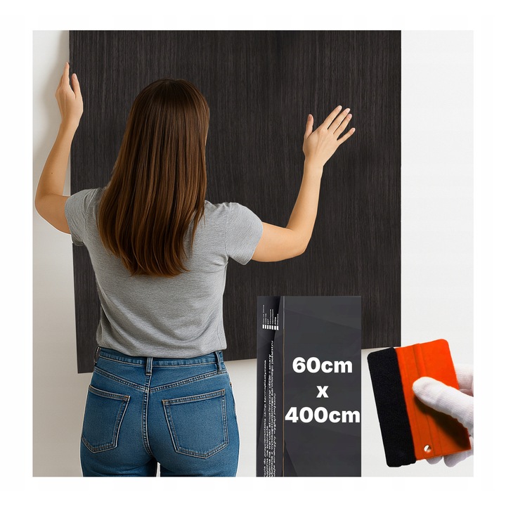 Tapet autoadeziv, Solar Systems, waterproof, pentru bucatarie, negru, 45x300cm