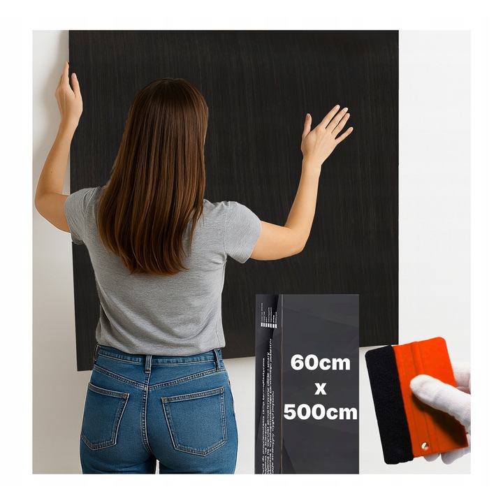 Öntapadós tapéta, Solar Systems, vízálló, konyhába, 10x15m, sötét fa