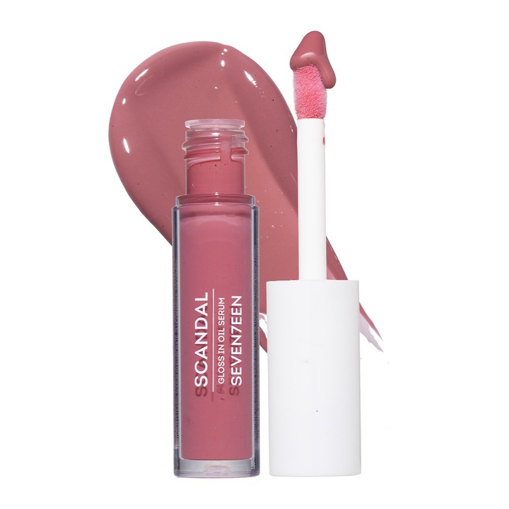 Gloss de buze Seventeen Scandal Gloss in Oil, 06 Rose, lichid, hidratant