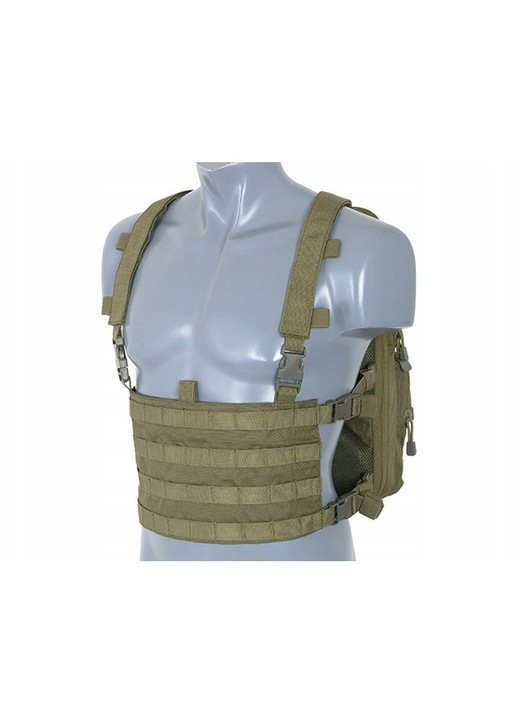 Ultimate Tactical hátizsák elülső panellel, olíva terepmintás, 1000D poliészter, 830g