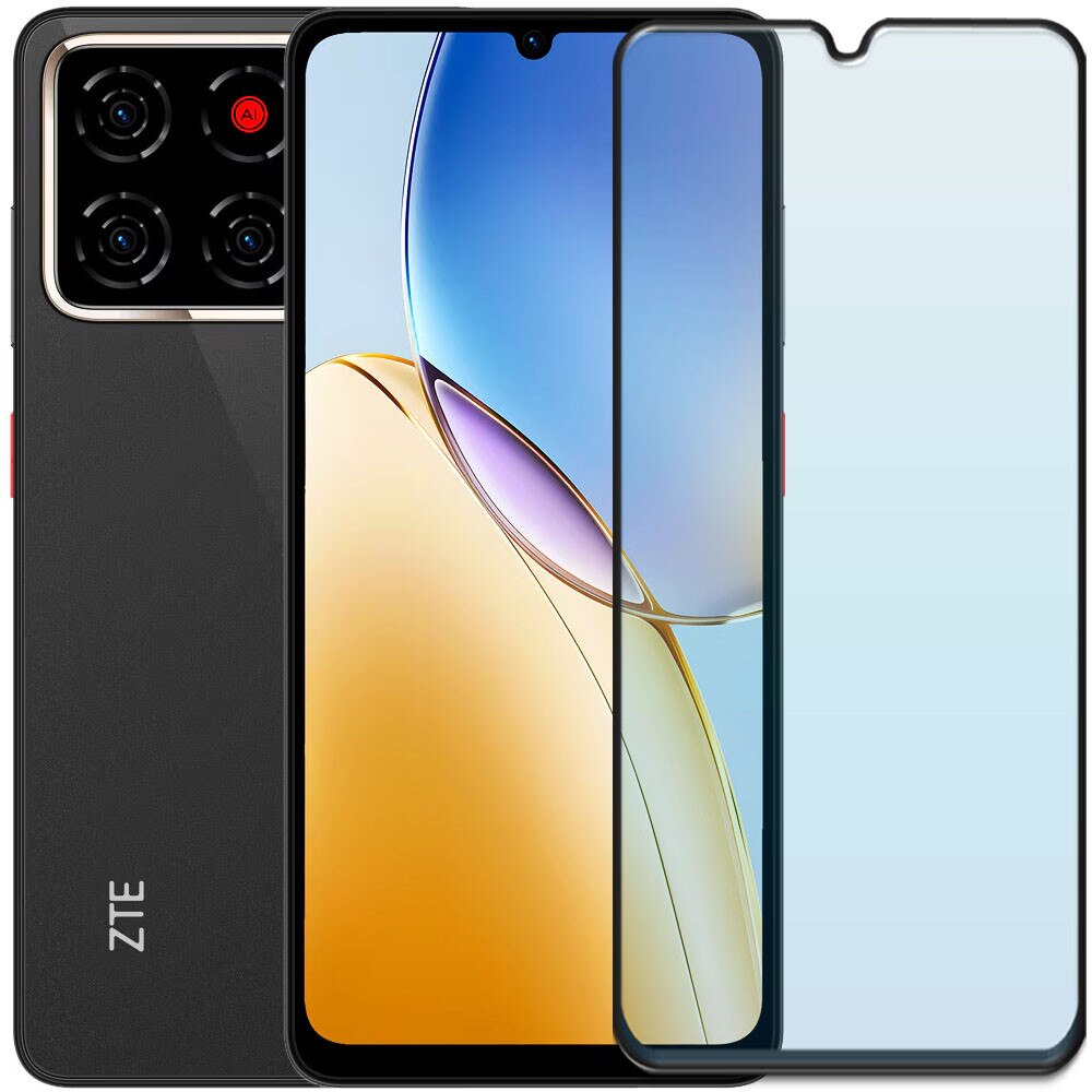 Folie din sticla securizata pentru ZTE Blade A56, HAMSTERBOX Glass Shield, Protectie completa ecran, Full face, Aplicare rapida, Case Friendly, Transparenta