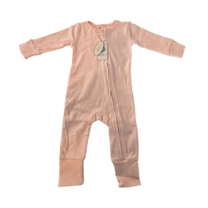 Set de 2 body-uri pentru bebe Minicoco, bumbac organic, maneca lunga, multicolor, 3-6 luni