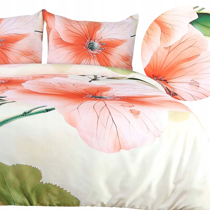 Lenjerie de pat Darymex, 180x200cm, satin natural, modele de primavara