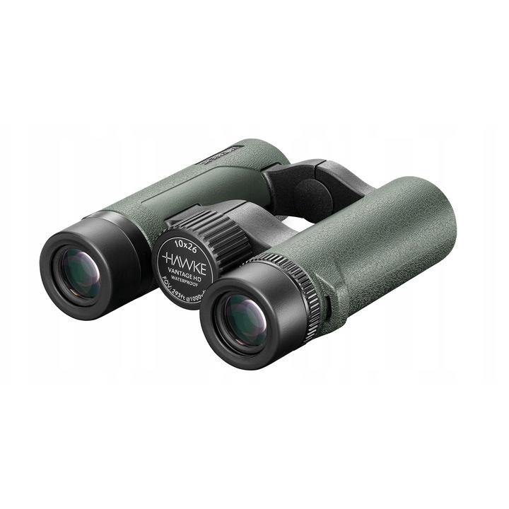Бинокъл Hawke Vantage HD 10x26, зелен, призма BAK-4, водоустойчив, пълен комплект с аксесоари