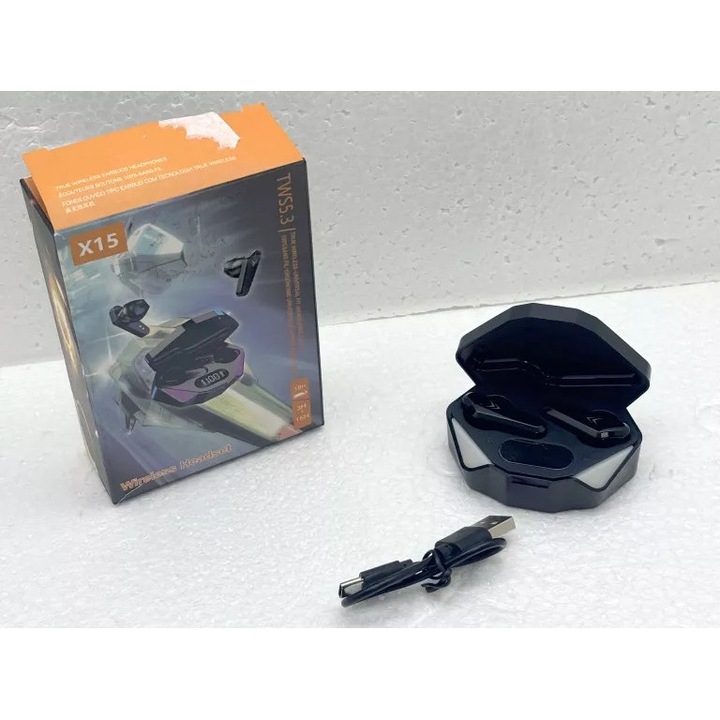 Casti Wireless S720, Bluetooth, 100 ore autonomie, compact, impermeabile IPX-4, set