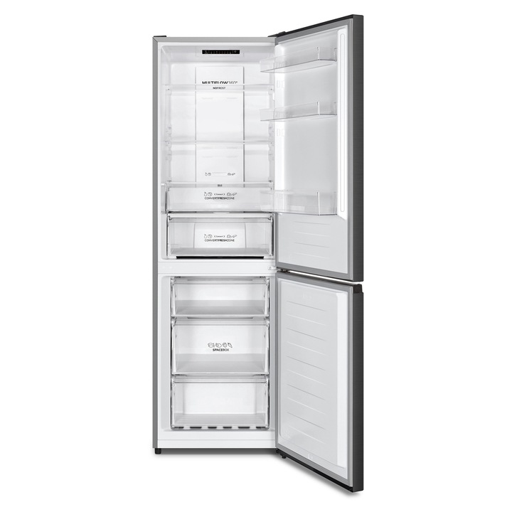 Combina frigorifică Gorenje, 2 uși, NoFrostPlus, Negru, 187.3x59.5x59cm