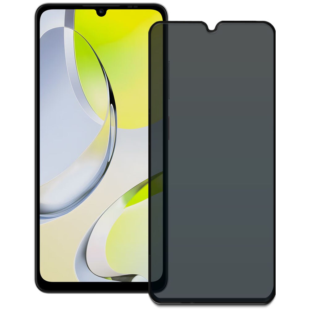 Folie din sticla securizata pentru ZTE Blade A76 (4G), HAMSTERBOX Privacy Shield, Protectie completa ecran, Full face, Aplicare rapida, Case Friendly, Negru