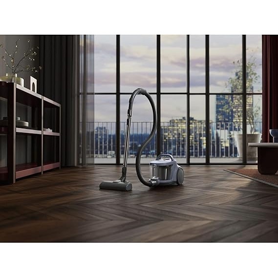 Aspirator fara sac AEG Clean 5000, aspirator de podea pentru toate tipurile de suprafete, cu accesorii, 1000 W, raza de actiune de 9 m, recipient de praf de 2 L, realizat din 50% material reciclat, filtru HEPA lavabil, albastru