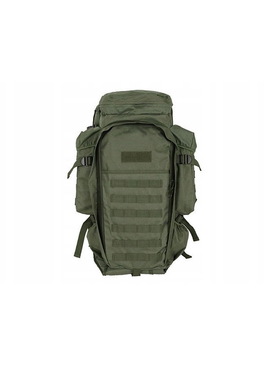 Hátizsák 40L, olíva terepmintás, 1000D poliészter, méretek 60x33x15cm, MOLLE kiegészítőkkel