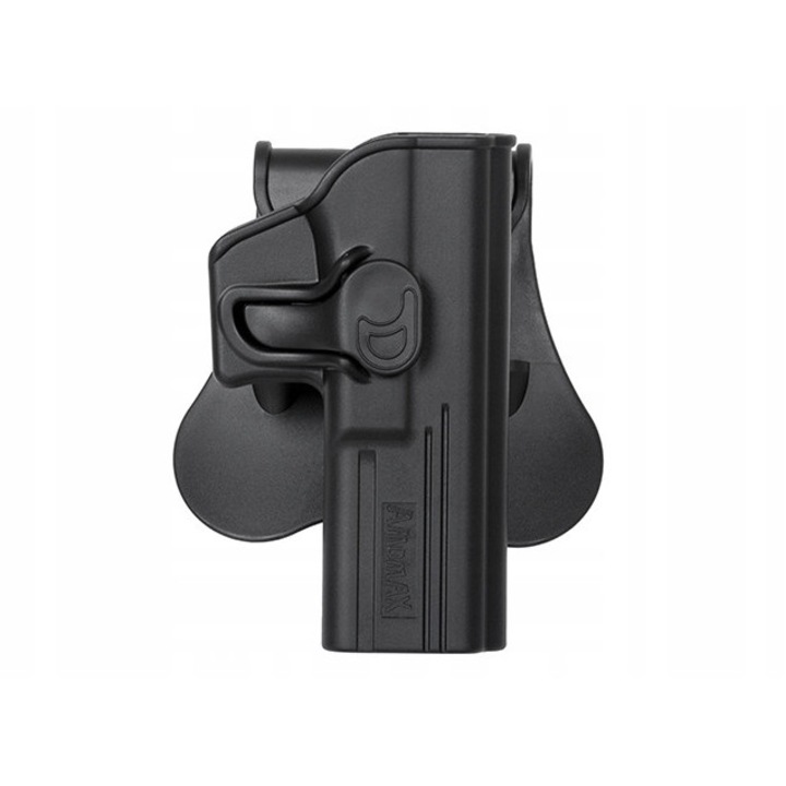 Toc pisto, polimer, Amomax, reglabil 360°, neagra, 120g, pentru G17 G19 G18 Glock