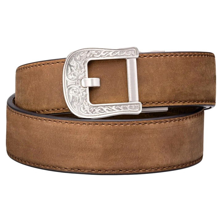 Curea Kore Essentials Rodeo Buckle din piele de bivol maro pentru pistol