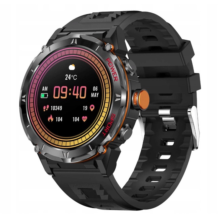 Bratara fitness Y18, monitorizare sanatate, Bluetooth 5.0, 1,43 inch, multicolor