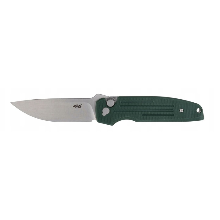 Cutit pliabil Ganzo Firebird FH926-GB, otel D2, blocare Button Lock, verde-albastru