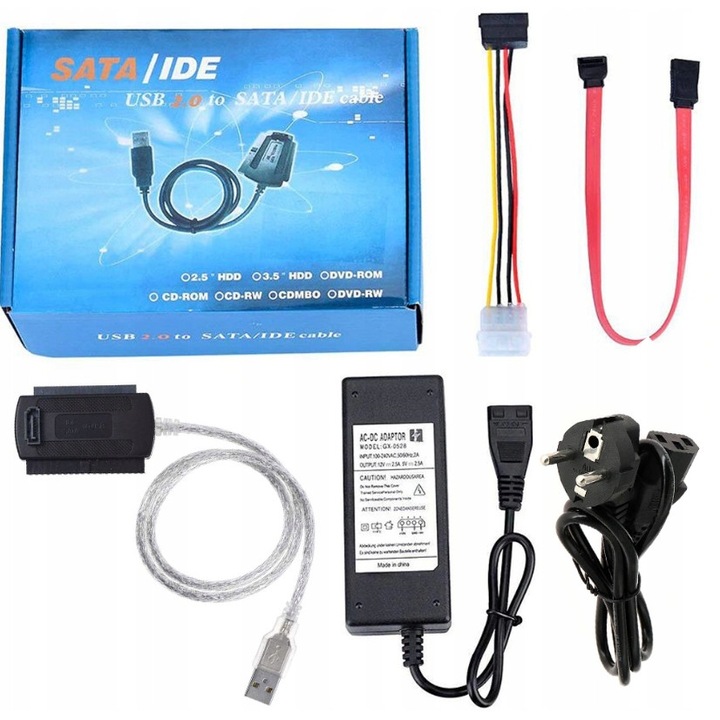 Univerzális ATA IDE 2.5" / 3.5" SATA meghajtó adapter interfésszel