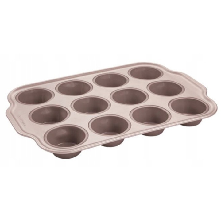 Forma pentru prajituri Tescoma DELICIA, 12 muffins, metal cu margine din silicon, 43.5x27.5x4cm