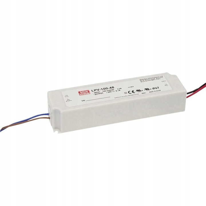 LED захранване 100W 48V, LPV-100-48, IP67, 190x52x37mm