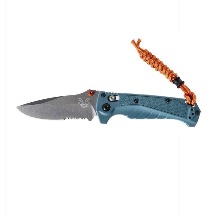 Cutit pliabil Benchmade Mini Adira, Drop Point, CPM MagnaCut, albastru, 189mm