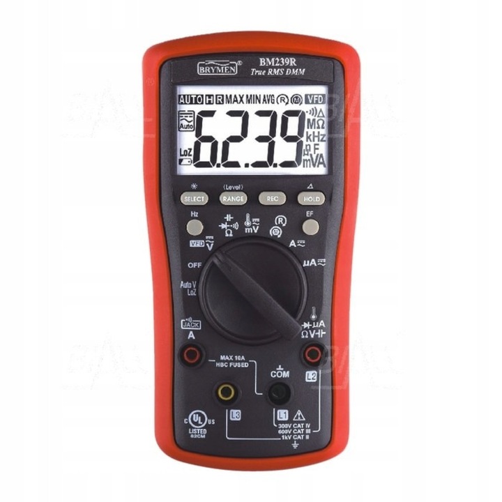 Multimetru TRMS Brymen BM239R, masurare AC/DC, detectie EF, 1000V, 161x80x50mm