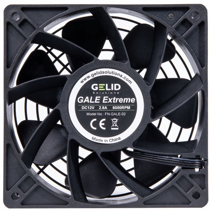 Ventilator PC Gelid Gale Extreme 120mm, 500-6000 RPM, 195 CFM, 38mm