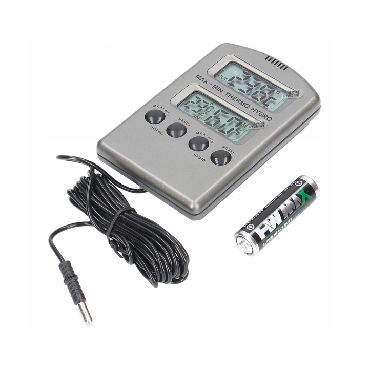 Termometru higrometru digital, masurare temperatura si umiditate, -10 la 50°C, 1,5V