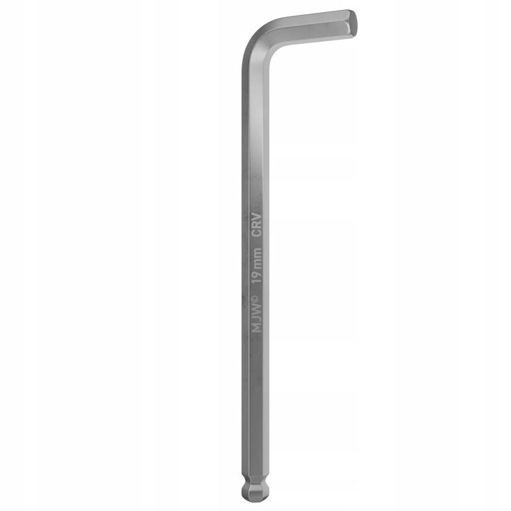 Cheie imbus HEX gheata cu bila 19 mm, MJW, din otel crom-vanadiu