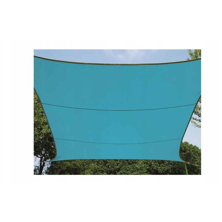 Правоъгълна сянка, 3x2м, 90% UV защита, водоустойчива, синя