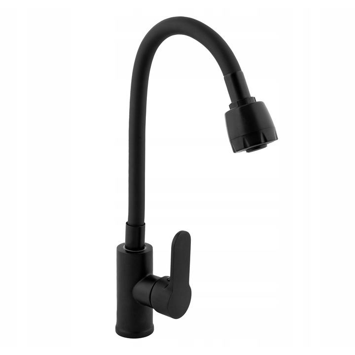 Yoka Home konyhai csaptelep, rugalmas kifolyóval, fényes króm, pultra szerelhető, 35mm