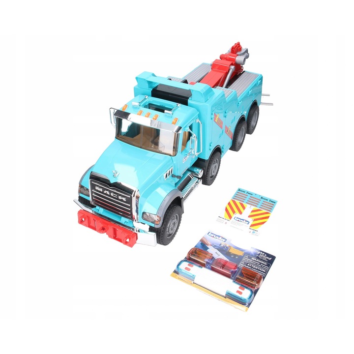 Utilaj de constructie de jucarie, Bruder, ajutor rutier MACK Granite, multicolor, 1:16